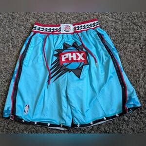 Just Don Phoenix Suns NBA Light Blue Athletic Basketball Shorts Men's M